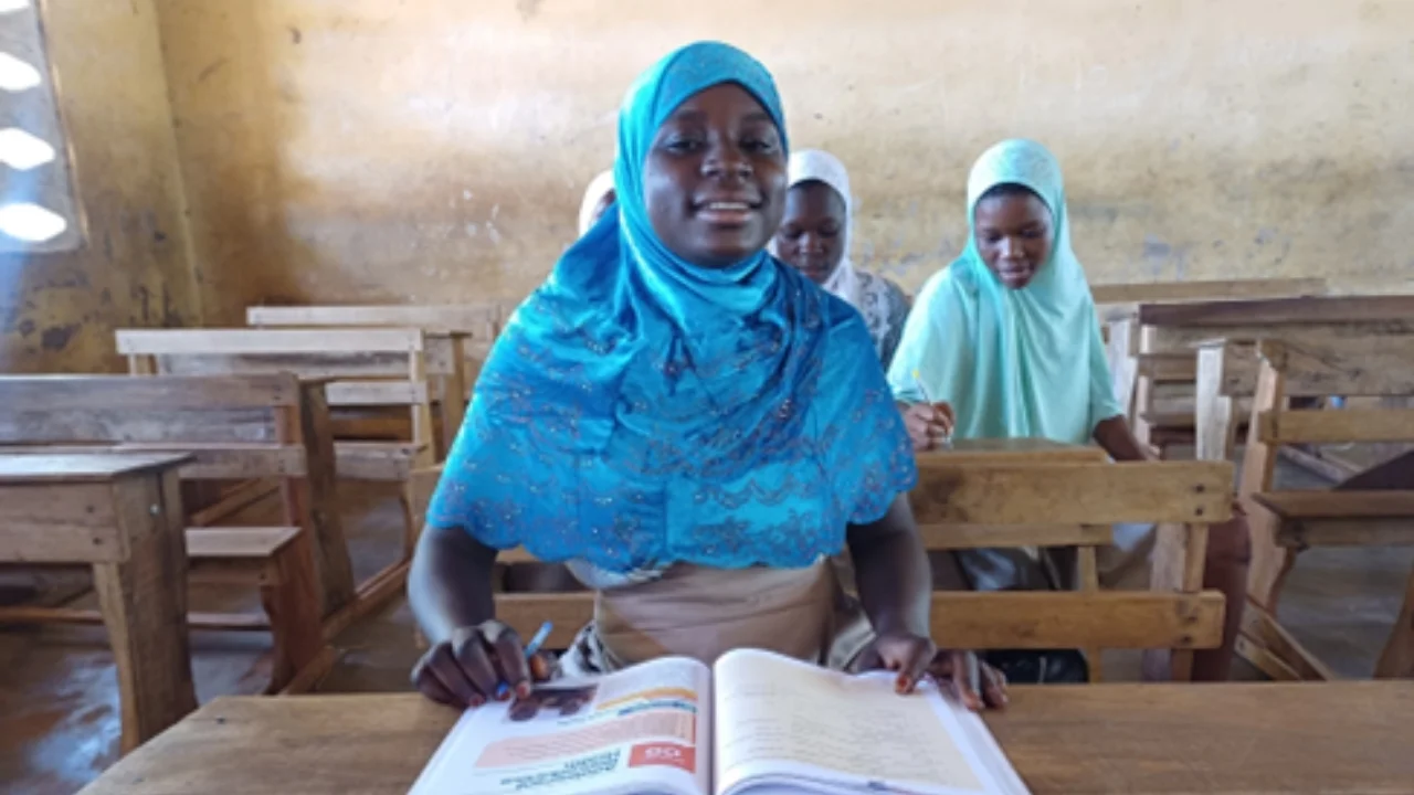Rukaya Mohammed, in a class at Wundua Junior Highschool.